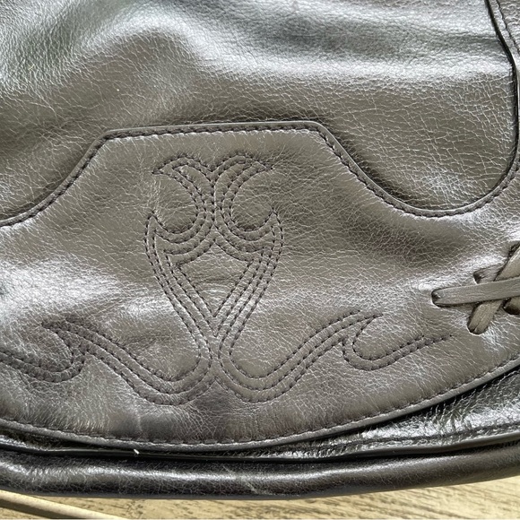 Cole Haan Black Leather Saddle Bag - Picture 8 of 11